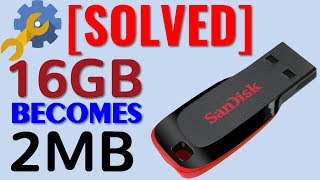 How to Fix Pen Drive 16GB Becomes 228MB SOLVED Restore Pen Drive Capacity [upl. by Nicolina]