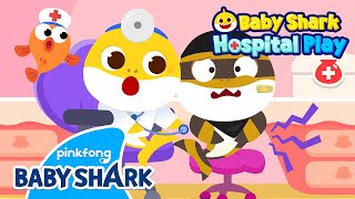 🏥NEW Ouch I’ve Got a Stomachache  Baby Shark Doctor  Hospital Play  Baby Shark Official [upl. by Avahc]