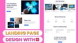 Build A Landing Page with Elementor  Elementor Tutorial For Beginners [upl. by Iztim]