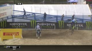 Romain Febvre passes Valentin Guillod MXGP of Spain MXGP Race 2  motocross 2016 [upl. by Notanhoj827]