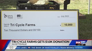 TriCircle Farms receives 10k donation [upl. by Oralie]