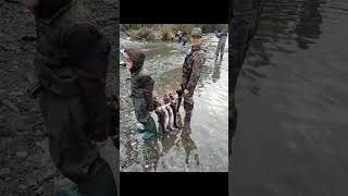 Fishing the nooksack River foursome giant salmon subscribe viralfyp [upl. by Elleirb700]