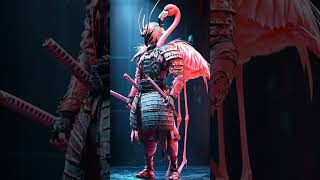 The samurai fuses with a flamingo on AGT shorts americagottelent magic fusion [upl. by Ambrosine]