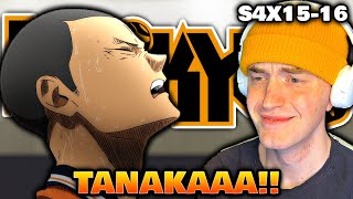 TANAKA 😭 Volleybal Fan REACTS To HAIKYUU S4 Episode 1516 [upl. by Thetis158]