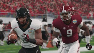 Cincinnati vs Alabama  College Football Playoff 2021 Semifinal Cotton Bowl Game Sim  NCAA 1231 [upl. by Waiter115]