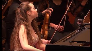 Chopin Polonaise Brillante op 22 by Laetitia Hahn and Anna Skryleva  KlassikPhilharmonie Hamburg [upl. by Roxane569]