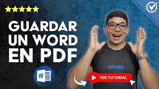 Cómo GUARDAR UN DOCUMENTO Word EN PDF  📄 Sin Programas 📄 [upl. by Ocsinarf]