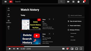 Delete Your Search History On YouTube  Under 2 minutes [upl. by Tinor]