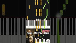 🎹🎶Chopin  Waltz in A Minor  Easy Piano Tutorial  Beginner [upl. by Jean-Claude]