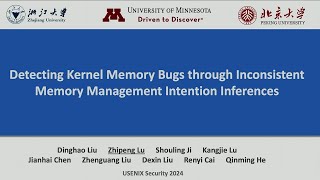 USENIX Security 24  Detecting Kernel Memory Bugs through Inconsistent Memory Management [upl. by Sloane]