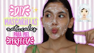 3 Mascarillas NATURALES y CASERAS Para La Cara  DIY Acné Piel Seca Grasa  HeyItsVal [upl. by Donnenfeld]