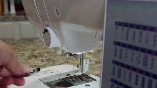 Changing Presser foot on Brother CS5055 [upl. by Noterb]