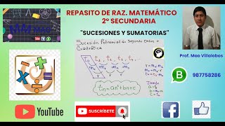 SUCESIONES Y SUMATORIAS 2° SEC  REPASITO [upl. by Godred]