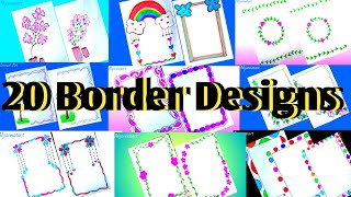 20 Border Designs  project designcorev Page designassignment front page designTitle page [upl. by Nivej]