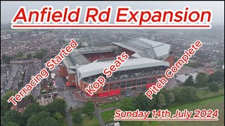 Anfield rd expansion  14th July  Liverpool Fc  Latest Progress Update lfc [upl. by Ydoj557]