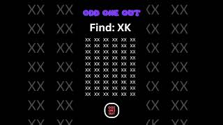 Can you find quotXKquot Find the ODD One Out  Numbers letters  Brain game [upl. by Domenech]