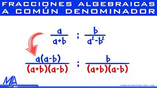 Convertir fracciones a Común Denominador [upl. by Saxela]