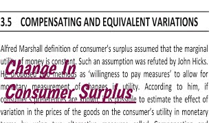 Compensating Variation And Equivalent Variation BECC 105 Intermediate Microeconomics BA eco hon [upl. by Crespi]