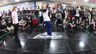 정효심 v EUNG  Poppin Top16  KOD 2014 Korea 1 on 1 Chungju  Allthatbreakcom [upl. by Nerte]