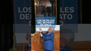 Con cuadro tallado en oro así es el retrato de AMLO que estará en Palacio Nacional shorts [upl. by Aicilak]