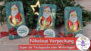 Mini Nikolaus  Tischgoodie  Weihnachten  Stampin Up  fröhlich basteln [upl. by Columba]