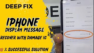 How to Remove iPhone Display Message WITH Hardware 100 Success [upl. by Amesari]