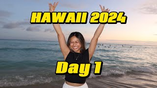 Hawaii 2024 Vlog Day 1 Hotel La Croix ABC Store Food Waikiki Beach [upl. by Annoek]