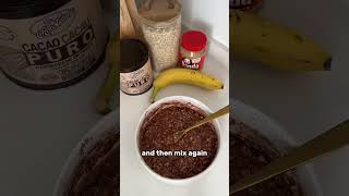 PROTEIN SCRAMBLED OATS 🍌🍫😮‍💨A quick and easy breakfast for you to try Save for later [upl. by Oremo]