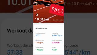 Day 2  Running 10km every day for 30 days [upl. by Snowber]