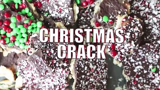 Christmas Crack Recipe Ritz Cracker Toffee Saltines Brickle [upl. by Uriah]