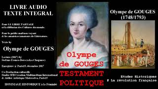 Olympe DE GOUGES 1793 TESTAMENT  Livre Audio by Stefano FrancoBora Studio SFB creation multimedia [upl. by Soirtemed181]