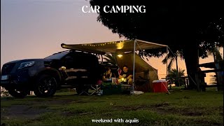 Car camping in the rain Trying our new awning 💸🤪 Navarra CalibreX camping adventures [upl. by Samohtnhoj]