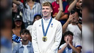 Who is Leon Marchand22YO French Swimmer Who Emulated Michael Phelps with 4th Gold at Paris Olympic [upl. by Rebba]