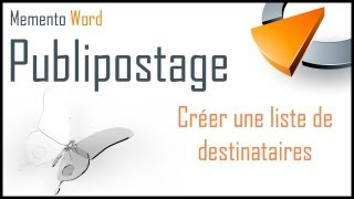 Créer une liste de destinataires pour un publipostage avec Word  Formation Word Marseille [upl. by Cacka]