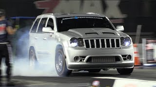 Twin Turbo SRT8 Jeep Runs Over Every Truck on the Premises 🐌 🐌 [upl. by Erodisi]