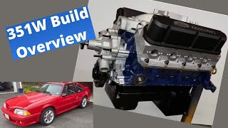 Foxbody Mustang 351W Windsor Stroker Build Overview [upl. by Pinette541]