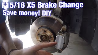 BMW X5 X6 F15F16 Brake Change [upl. by Ahsirtap]