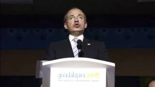 El presidente Calderon inaugura los Juegos Panamericanos 2011 [upl. by Kaja]