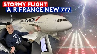 Stormy Flight  Air France B777 NEW Business Class to New York [upl. by Adila]