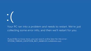 100 FIXED  SYSTEM THREAD EXCEPTION NOT HANDLED On Windows 10 [upl. by Farica957]