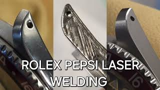 Laser welding Rolex GMT Pepsi case Renovation steel 904L watchesspa [upl. by Singer]