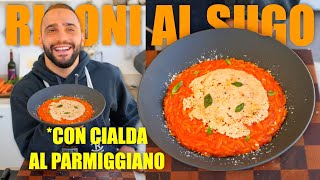 RISONI al SUGO con cialda CROCCANTE al PARMIGIANO🧀 [upl. by Carolann]