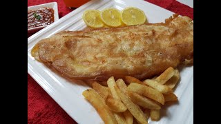 Traditional British Fish amp Chips Recipe  Home Kitchen with Rabia [upl. by Adnir]