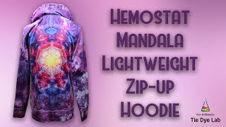 Ice Dyeing A Hemostat Mandala Hoodie an Otten Alien design [upl. by Wakeen]