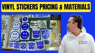 VINYL DECALS STICKERS PRICING amp MATERIALS  OUTDOOR STICKER  QUAFF  ORACAL  TAGALOG TUTORIAL [upl. by Eseela]