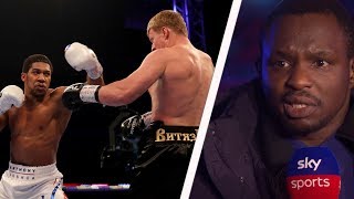 Dillian Whyte reacts to Anthony Joshuas knockout victory over Alexander Povetkin [upl. by Notserk]