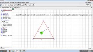 Tutorial de Geogebra 50 Teorema de Viviani [upl. by Eserehc]