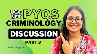 UGC NET DEC 2023 I PYQs I Concept amp Discussion I Criminology I Part 3 Hindi [upl. by Beatriz762]