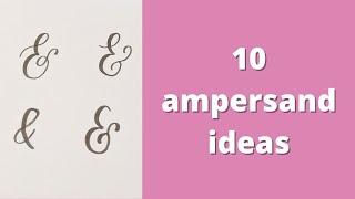 Ways to create ampersands in calligraphy [upl. by Eppesuig214]