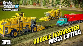 DOUBLE HARVESTER MEGA LIFTING SETUP  FS22 Platinum Edition  Episode 39 [upl. by Isdnyl]